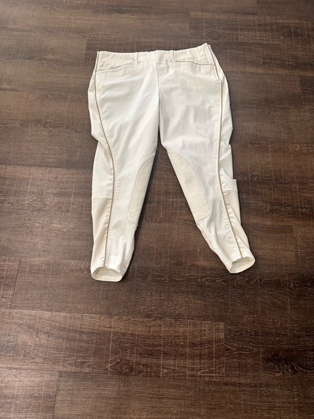 Ariat White  Grip Knee Patch Women's Riding Breeches White  Size 34R